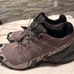Salomon Speed Cross 6 Women's Athletic Shoes - Purple and Black Size 9